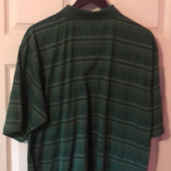 Alan Flusser Golf Green Striped Polo Shirt Mens XXL or 2XL - Picture 10 of 12